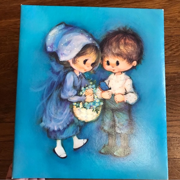 Hallmark Office Vintage Hallmark Photo Album 972 Boy Girl Teal